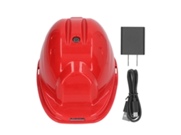 Capacete de Segurança com Ventilador Solar e Porta USB | S/MARCA
