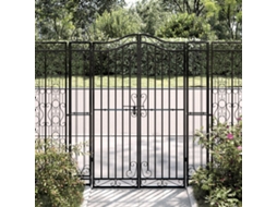 Vidaxl Portão De Jardim 121x8x150 Cm Ferro Forjado Preto