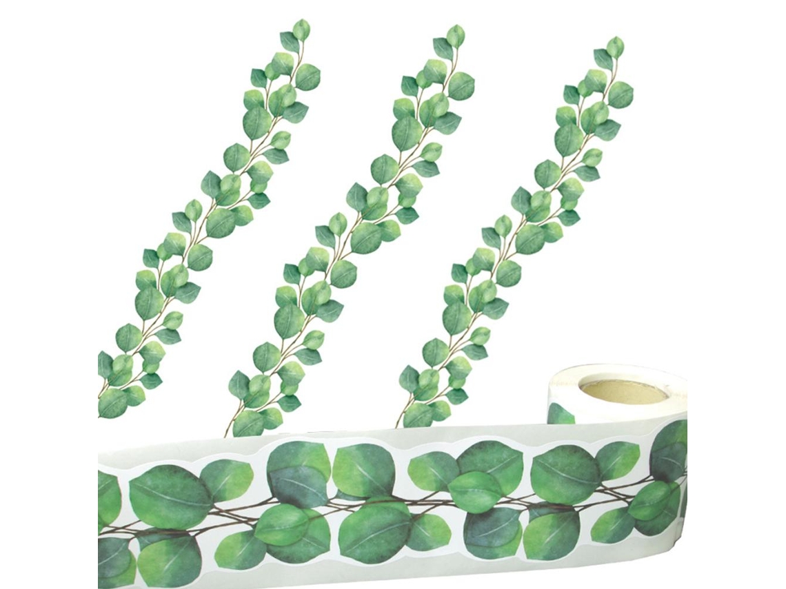 Decoração De Sala Com Bordas De Folha De Eucalipto E Decalques