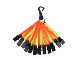 12 marcadores de sendero, reflectantes, alta visibilidad, clip, trekking, caza, exterior, amarillo y naranja S/MARCA