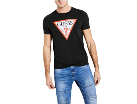 T-shirt GUESS JEANS Algodão Homem (XXL - Preto)