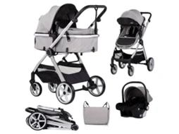 Carrinho De Bebé 3 Em 1 Vista De Chipolino Até 22 Kg - Cloud Grey