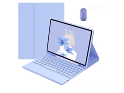 Capa Com Teclado Touchscreen Para Samsung Galaxy Tab A11 Plus 11 Polegadas Com Mouse, Roxa Gertiz (2025)