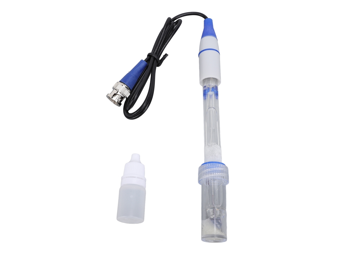 Sonda de Ph 0 14ph com Plug Bnc Eletrodo Composto de Alta Precisão para Laboratórios e Escolas | S/MARCA