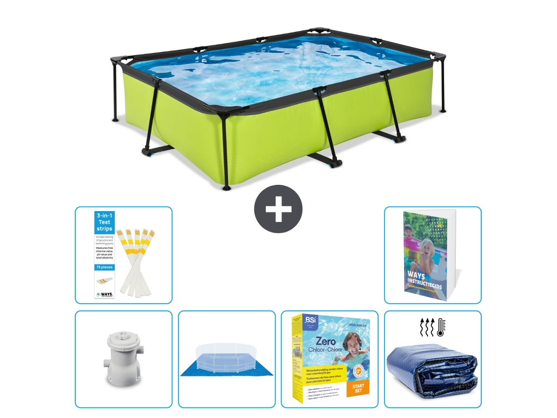 Exit-toys Piscina Exit Retangular - 300x200x65 Cm - 7-peças S245