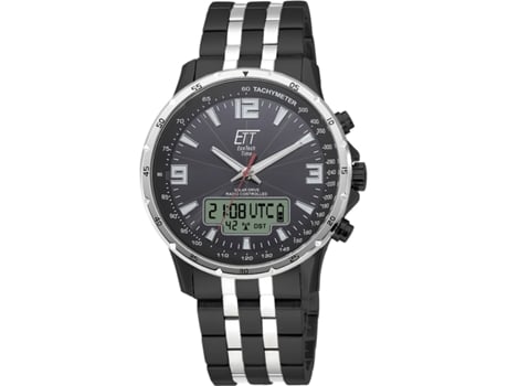 Relógio masculino em aço inoxidável preto Egs-11568-21M ETT ECO TECH TIME