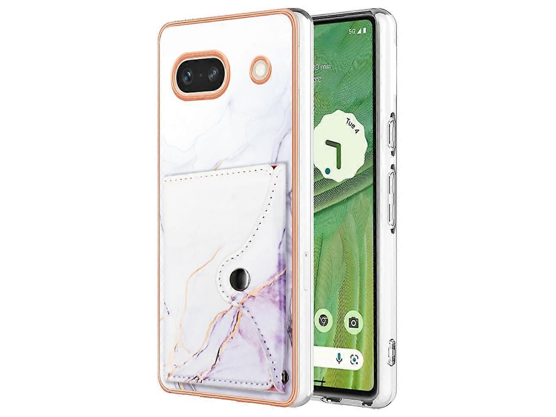 Capa Revestimento Imd Pattern Leathertpu Para Google Google Pixel 7a Veanxin Pele Bege