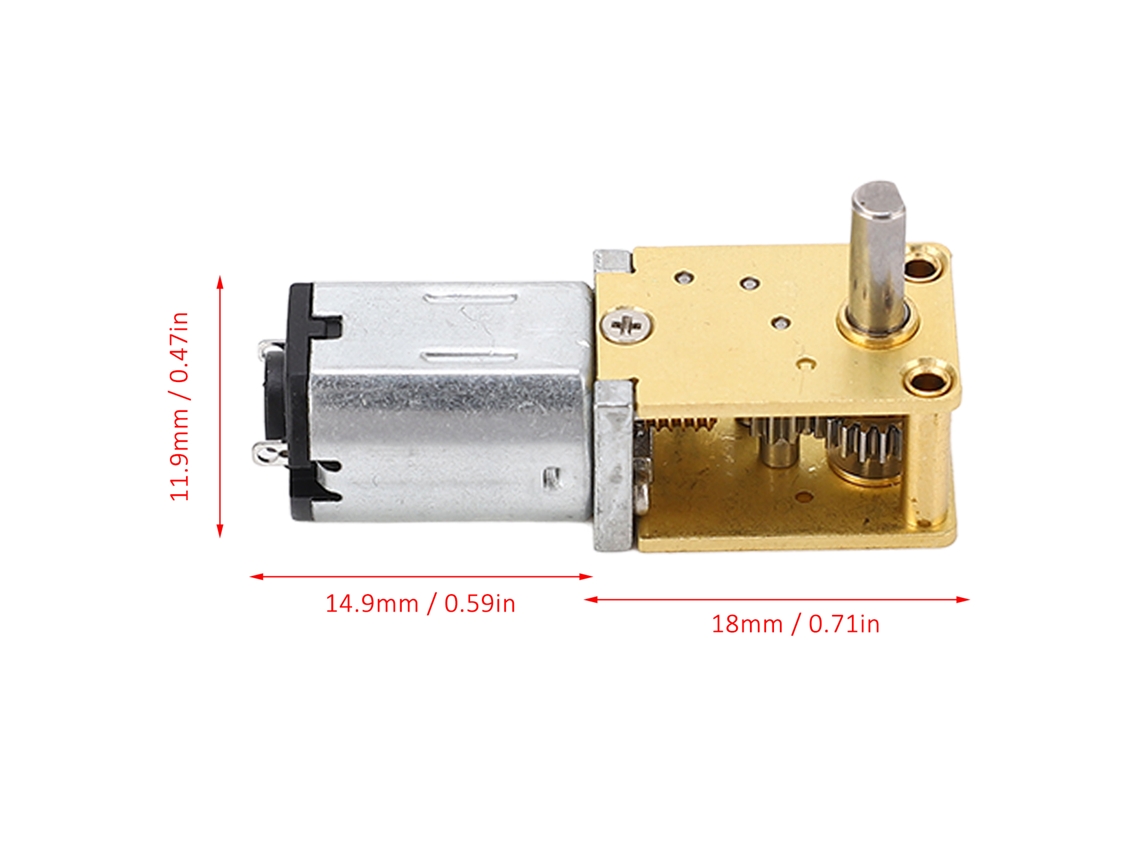 Motor Redutor Turbo Worm Dc 3v Micro 15rpm