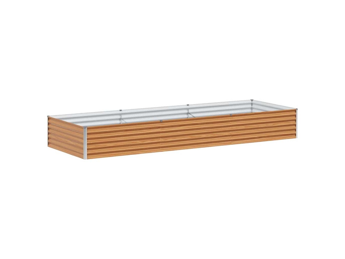 Conjunto 1 Cama De Jardim Vidaxl Castanho Aço (290 X 100 X 36 Cm)