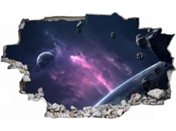 Adesivos de parede com meteoritos espaciais, ideais para sala de estar, quarto, cozinha, escritório, para adultos e crianças, 56x81cm