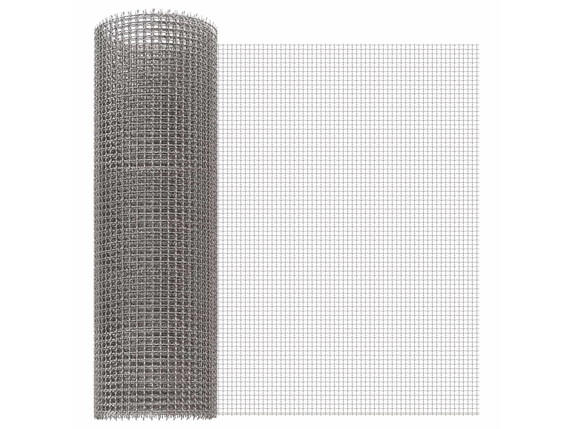 Vidaxl Tela De Malha 40 X 1000 Cm 3 Mesh Aço Inoxidável 201 Prateado