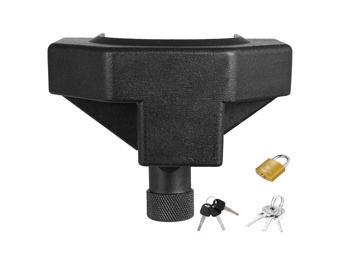 Conjunto de Cadeados para Reboque, Compatível com Acoplamentos 58,7375 Mm, Resistente, Antifurto, 3 Chaves e Cadeado, Adequado Autocaravanas, Barcos