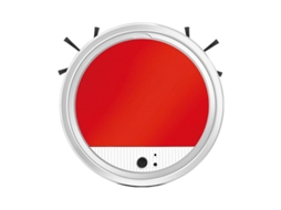Aspirador Robô Automático para Sólidos e Líquidos, Recarregável e Inteligente, Branco+ Vermelho BRILVIBERA