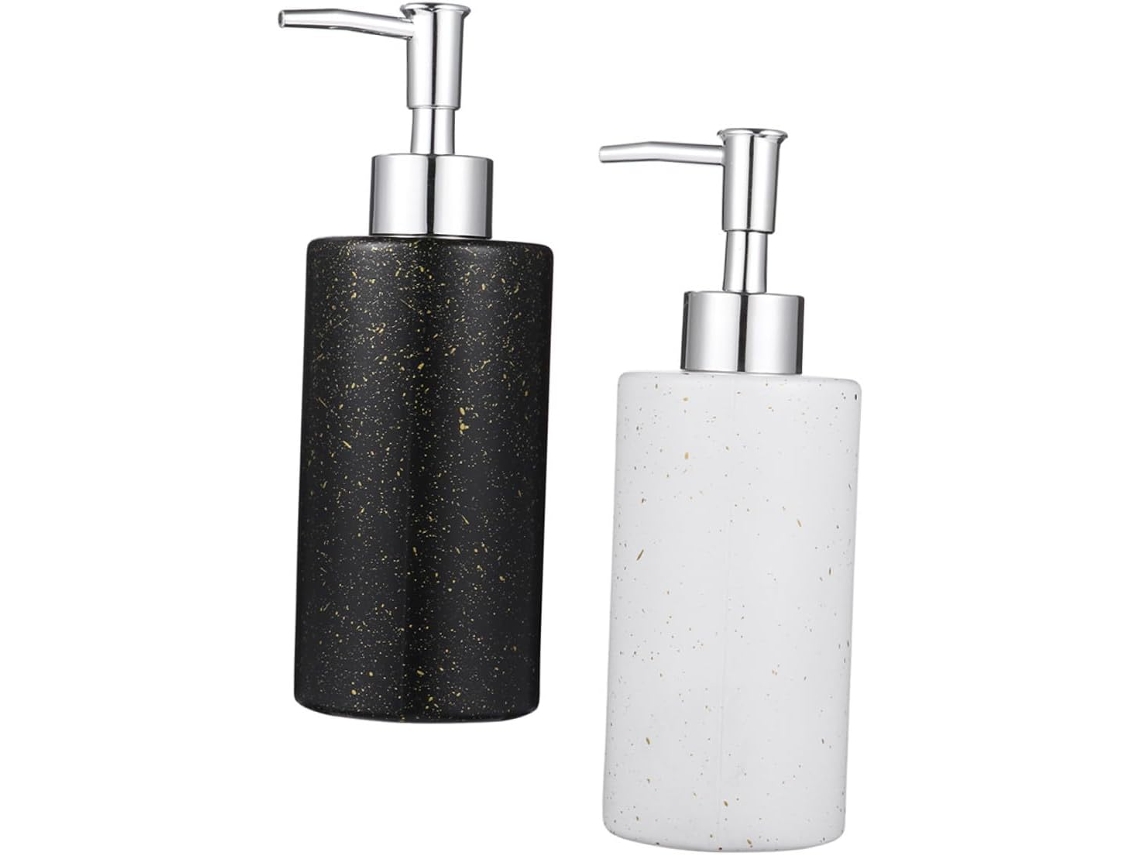 Dispensador De Sabonete Líquido De Vidro Em Duas Peças, 350ml, Com Bomba Dosadora, Design Elegante E Fácil De Usar.