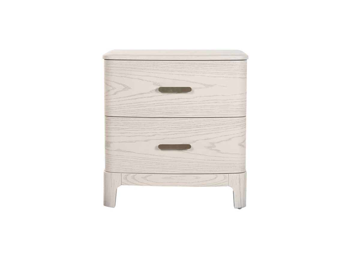 Mesa de Cabeceira ALEXANDRA HOUSE LIVING em metal cinza claro e MDF (53x42x56,2cm)