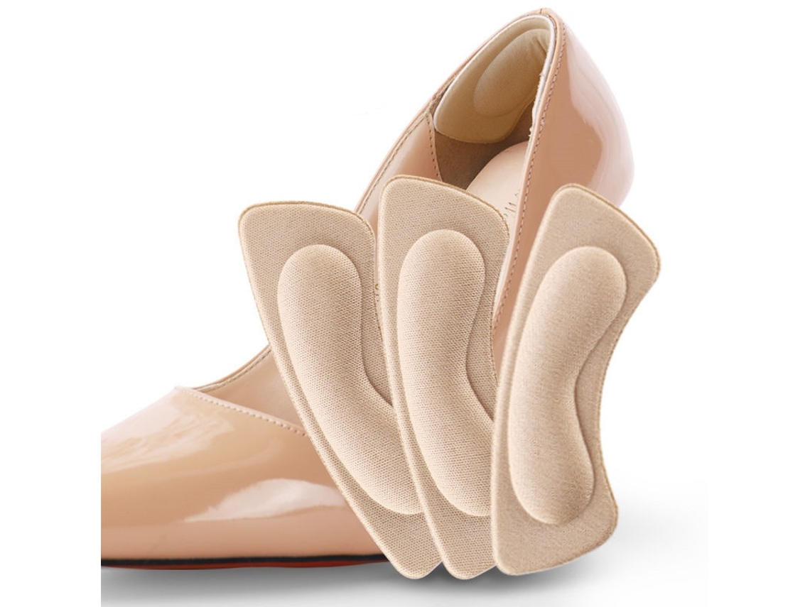 Protetor De Calcanhar Em Couro, 10 Pares, Bege Elysve