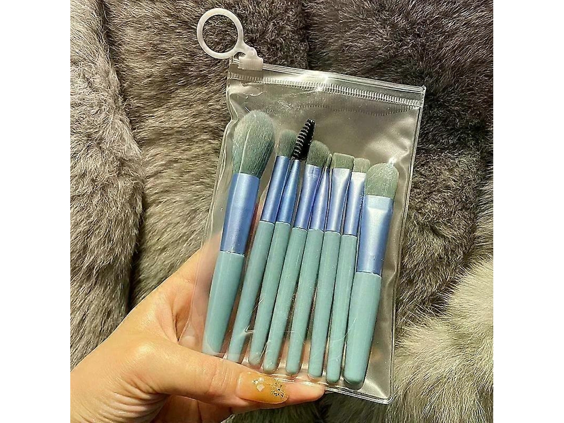 Conjunto De 8 Pincéis De Maquiagem Portáteis, Mini Pincéis Macios Para Corretivo, Pó Solto, Sombra, Base, Ferramentas De Beleza. Everley891