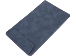 Bestonzon Prancheta De Couro A5 15x25 Cm Organizador de Documentos e Porta-Cartões Azul Jeans para Mesa