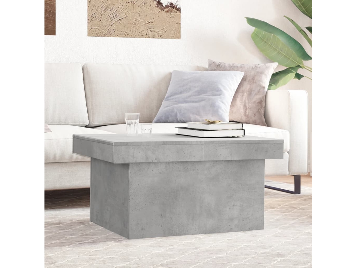 Vidaxl Mesa De Centro 100x55x40 Derivados De Madeira Cinzento Cimento