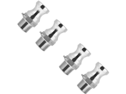 Conjunto De 4 Conectores Macho Camlock Em Aço Inoxidável Para