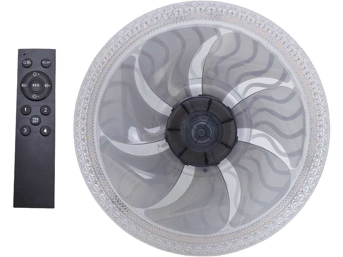 Ventilador De Teto E26/e27 Com Luz E Controle Remoto, Luminária Led