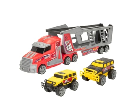Cb Friction Vehicle Carrier Truck 47 Cm With Two Cars Colorido