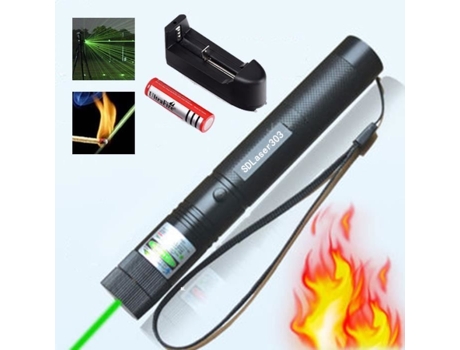 Ponteiro Laser 303 Presenter 18650 Carregador de Bateria Zisonix