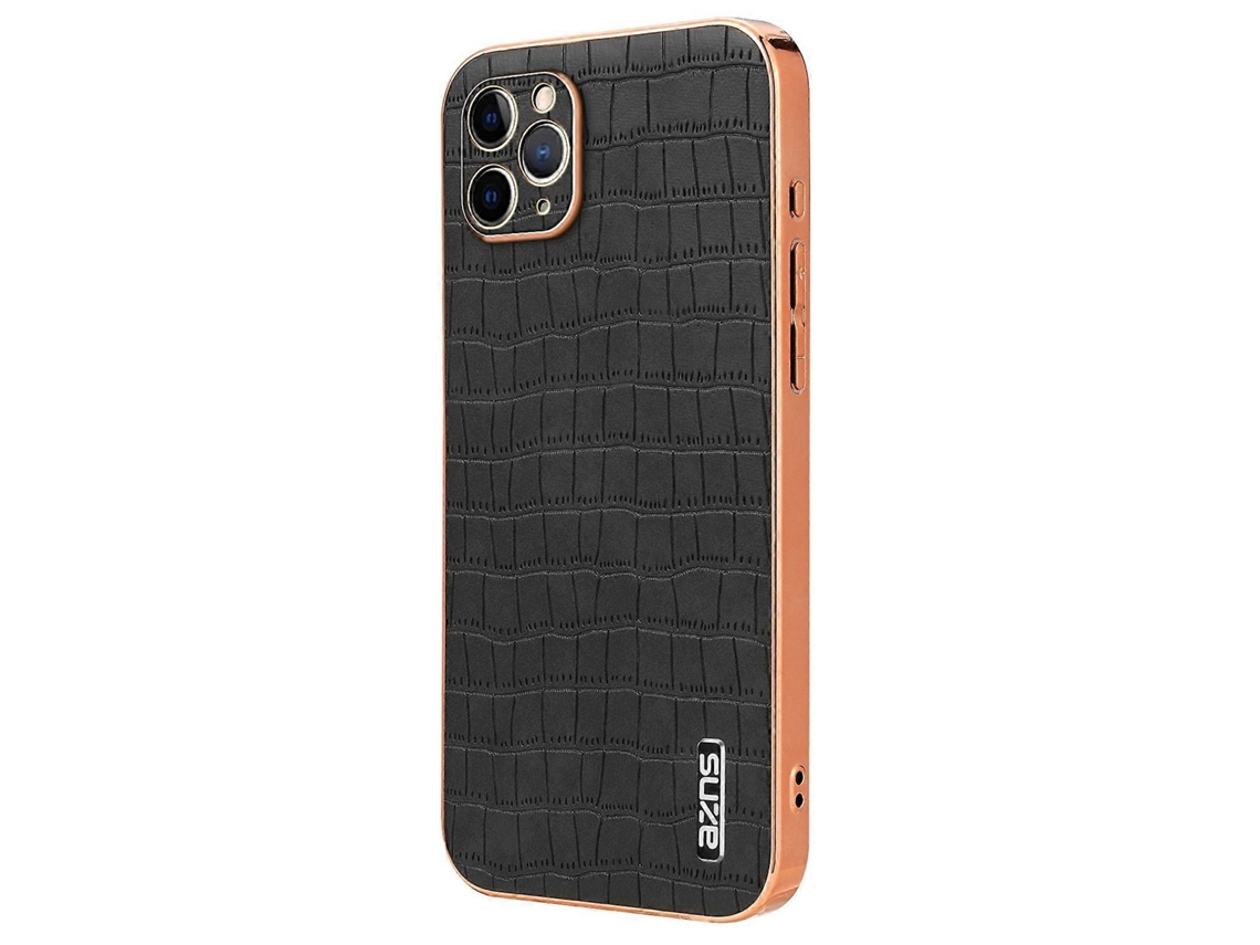 Capa Protetora Azns Para Iphone 11 Pro Com Textura De Crocodilo Em Putpu