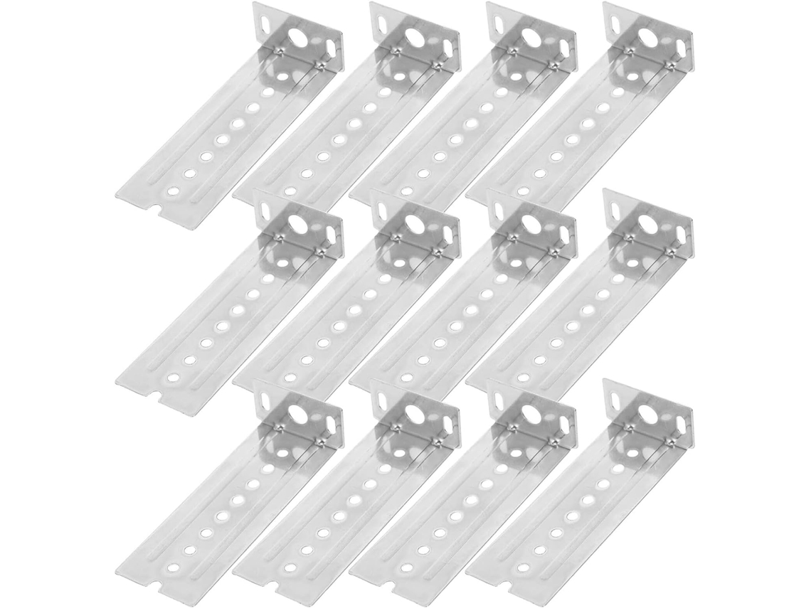 Suportes Para Bandeja Deslizante De Teclado, 12 Peças, Em Aço Inoxidável, Para Trilho De Gaveta