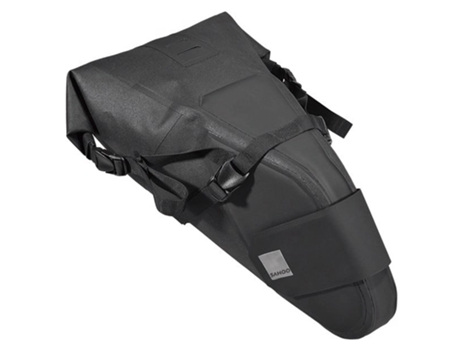 SAHOO Bolsa Sela Bicicleta Grande 7L Impermeável Fixação Velcro e Clipe Preto