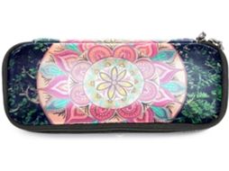 Estojo Lápis Com Design De Mandala Floral Hippie, Organizador De Maquiagem Grande Capacidade, Ideal Escola