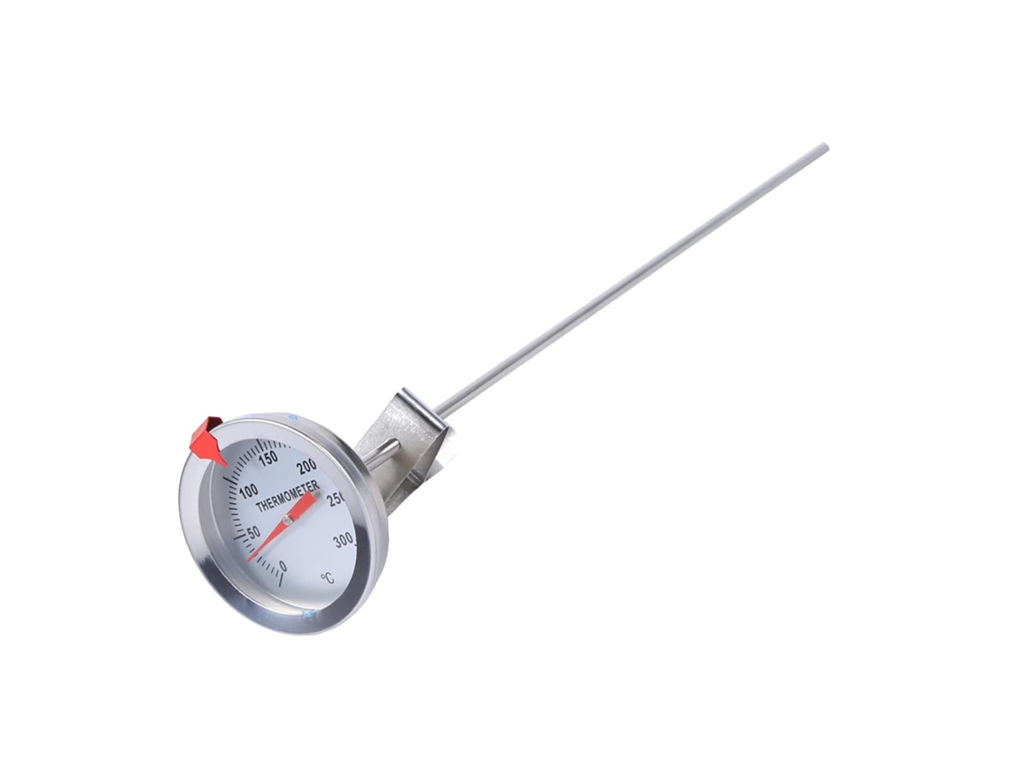 Termômetro De Cozinha Poenvfpo Em Aço Inoxidável Com Sonda, 30cm 12 Polegadas, Termômetro Preciso Para Carnes Com Clipe