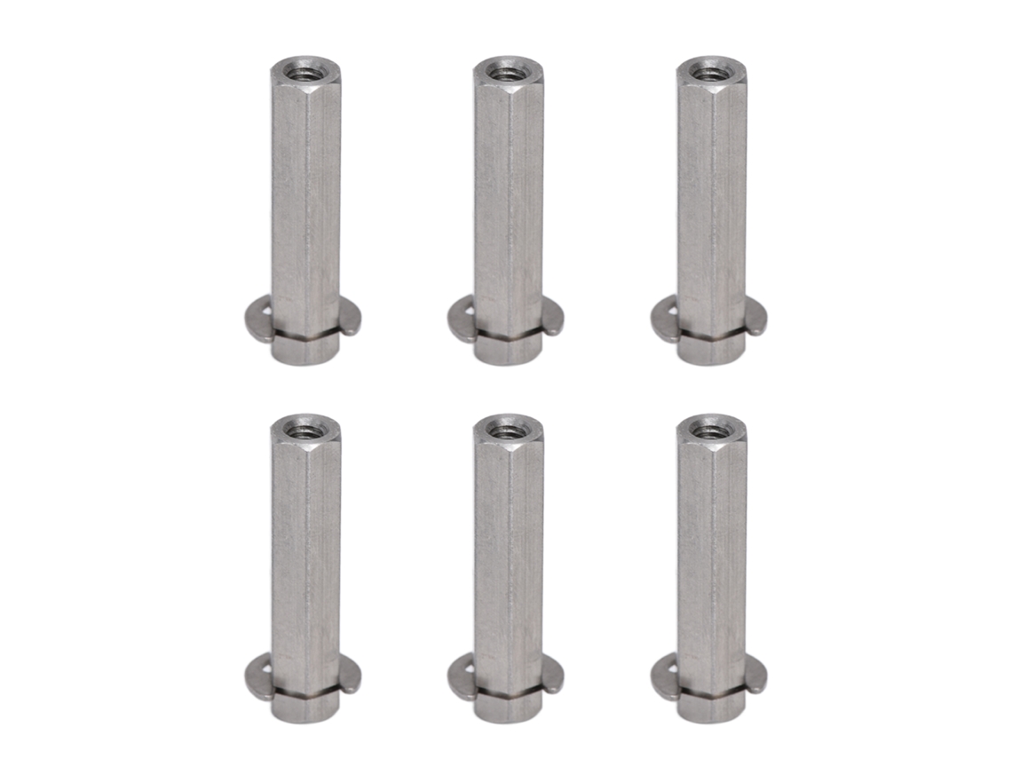 10pcs Vara Eixo Hex Inox 8mm Com Circlip Tetrix
