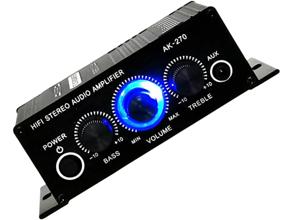 Amplificador de Áudio Digital Estéreo de 2 Canais e 12 V para Alto falantes Passivos SFUSHOS