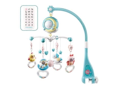 Remote Control Mobile Musical Baby Crib Toys Light Bell Rattle Decoration Toy For Crib Cradle Bell Projector For Newborn Babies Zmfsecqnb