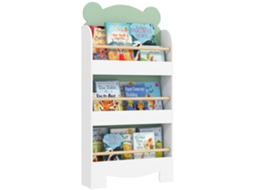 Estante Infantil 3 Prateleiras Tema Urso Verde