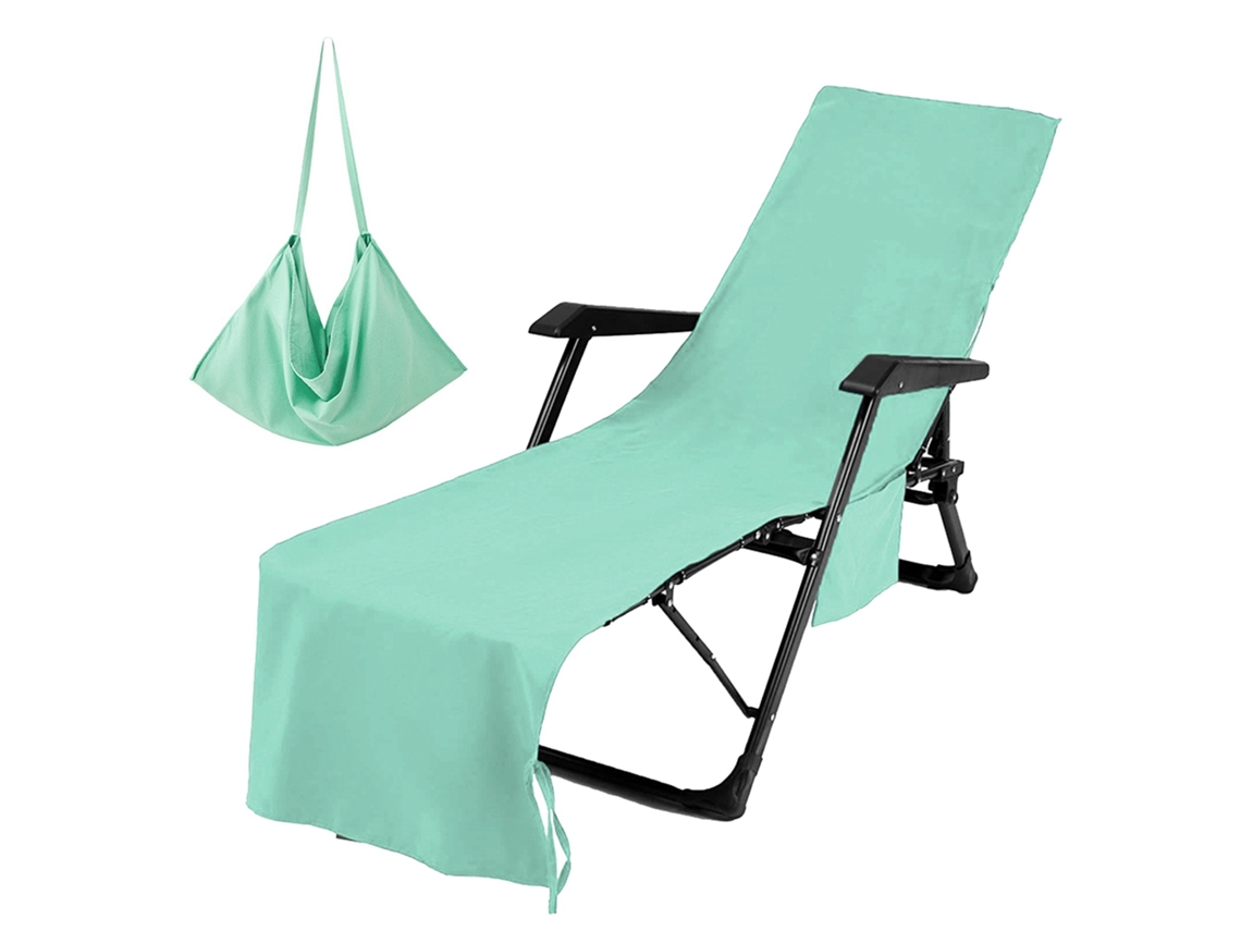 Mali capa de Toalha para Cadeira de Praia com Bolsos Toalha Extra Longa Fibra Ultra Fina para Cadeira de Lounge Salão