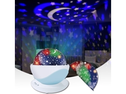 Projetor de Luz Noturna Led, Projetor de Estrelas Rotativo, Luz Galáxia, Projetor de Teto Usb Infantil Azul BRILVIBERA