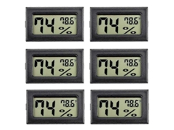 6pack Mini Higrômetro Medidor De Umidade Interna Higrômetro Termômetros Digitais Umidade Com () Compatível Com Gr