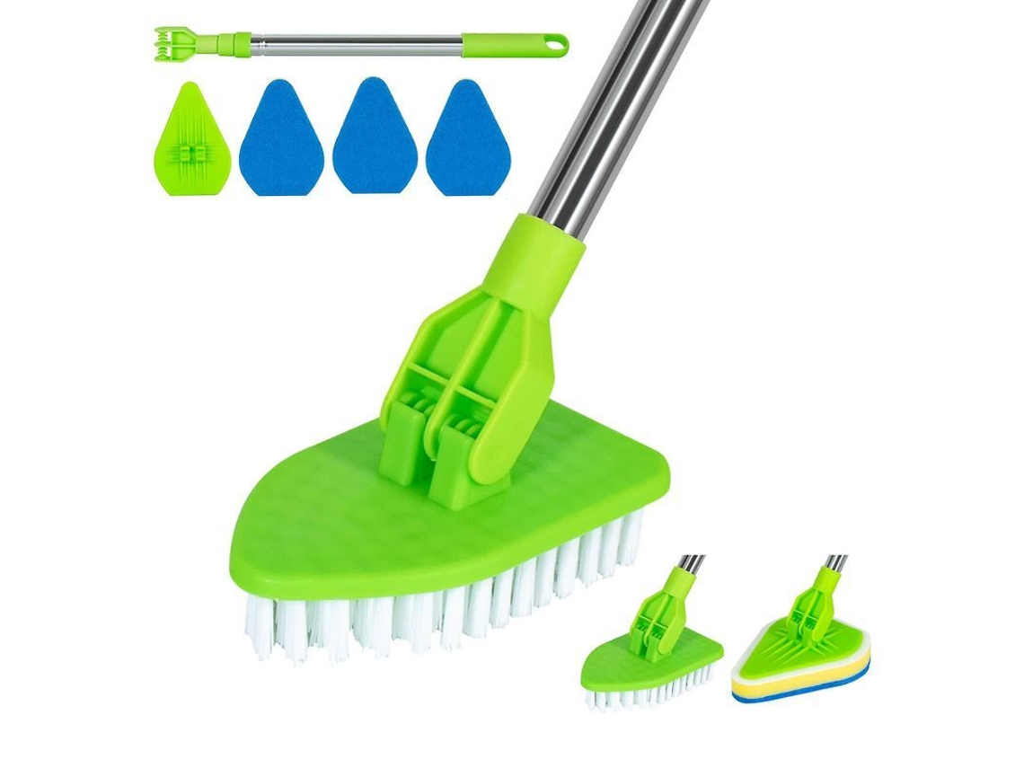 Escova de Limpeza para Chuveiro, Banheira e Azulejos, com 3 Espongas e 1 Escova | S/MARCA