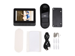 Timbre De Porta Sem Fio Com Câmera 1080p Hd Com Visão Noturna E Tela, Sistema De Intercomunicação Bidirecional