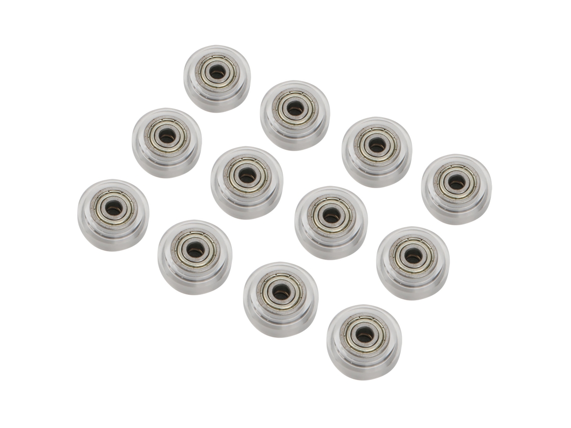 12 Peças De Polia Idler Plástica Transparente Roda De Rolamento Passivo Peças De Impressora 3d 5mm Acessórios