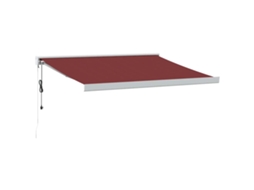 Vidaxl Toldo Retrátil Automático 350x250 Cm Bordô