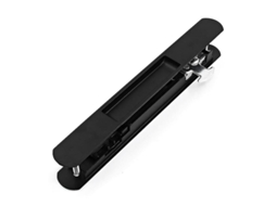 Fechadura de correr dupla face Slowmoose Modern Simple com trava para janela residencial, preta, 197 mm