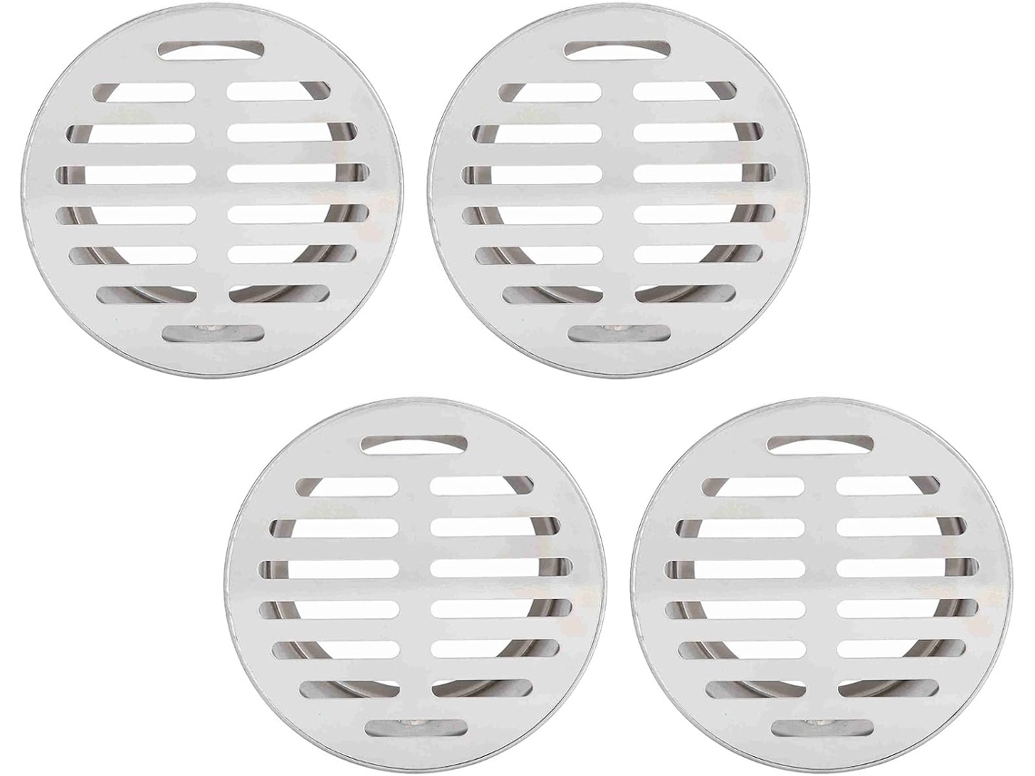 Tampa De Ralo Jiawu, Conjunto 6 Peças, 5 Polegadas, Aço Inoxidável,
