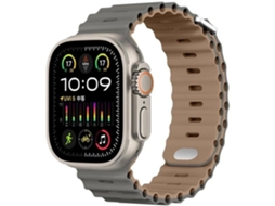 Pulseira ORYSIN Ocean Waves para Apple Watch Series 9 41mm em Cinzento e Bege com design resistente e elegante (41mm)