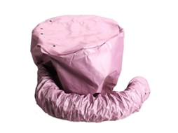 Capuz De Secador De Cabelo Ajustável Com Cordão Para Secagem E Condicionamento Profundo Rosa