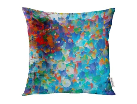 Fronha de Almofada ECZJNT a óleo de parede com pintura digital contemporânea (40x40 cm)