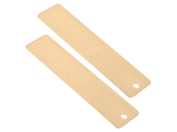 Régua Hemoton De 12cm Em Latão Dourado, Conjunto De 2 Peças, Com Escala Dupla E Marcações Nítidas Ferramenta Prática