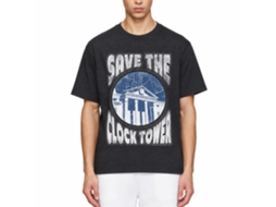 Rockinstone Back To The Future Movie Save Clocktower Heather Black Adult T-shirt Size:xxl